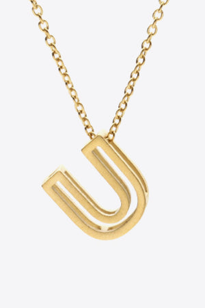 U to Z Letter Pendant Nekclace-Mope's Closet