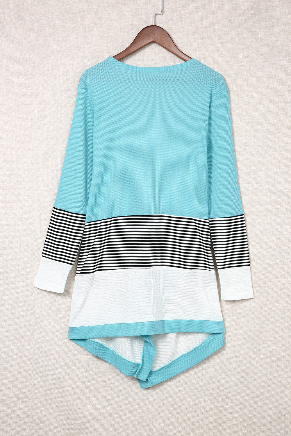 Striped Color Block Open Front Cardigan-Mope's Closet