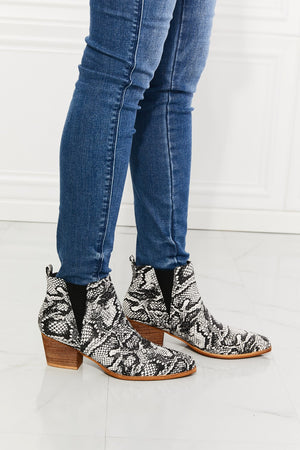 MMShoes Back At It Point Toe Bootie in Snakeskin-Mope's Closet