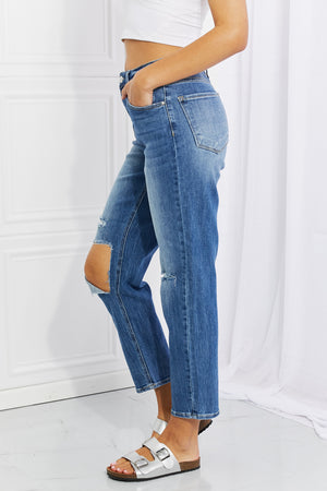 RISEN Full Size Emily High Rise Relaxed Jeans-Mope's Closet