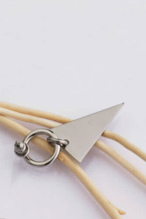 Stainless Steel Triangle Dangle Earrings-Mope's Closet