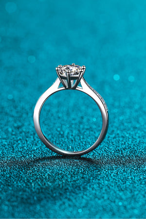 925 Sterling Silver Moissanite Adjustable Ring-Mope's Closet