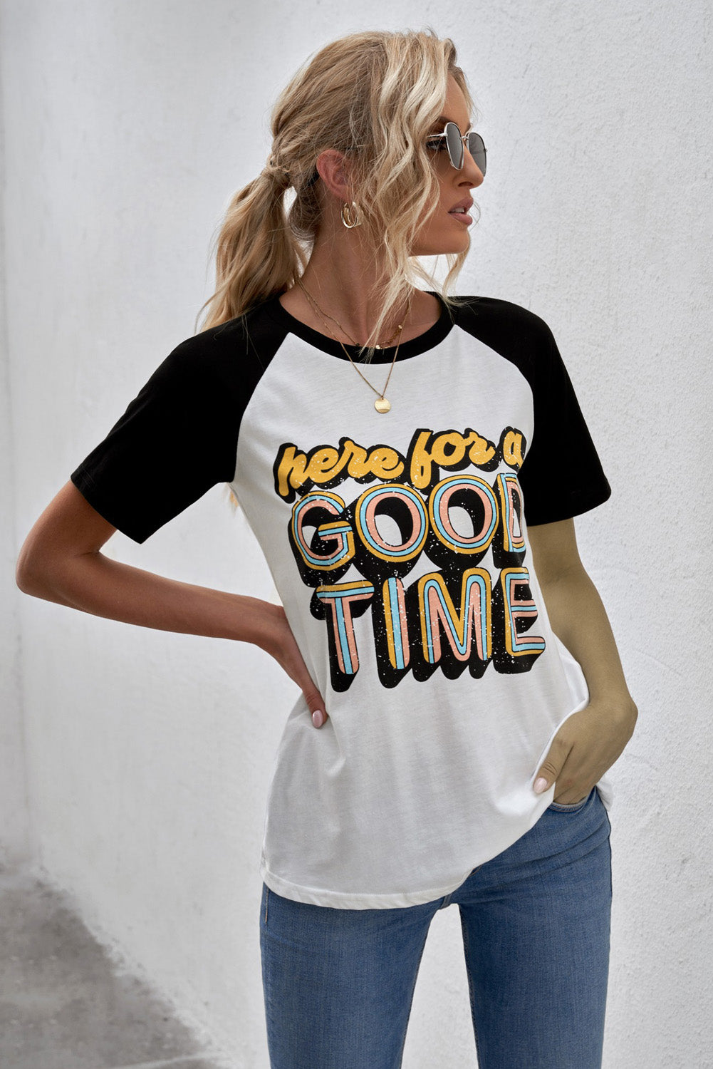 HERE FOR A GOOD TIME Tee Shirt-Mope's Closet