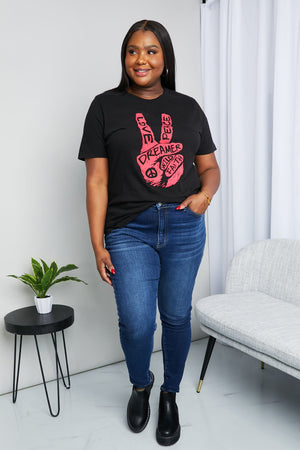 mineB Full Size Graphic Tunic T-Shirt-Mope's Closet