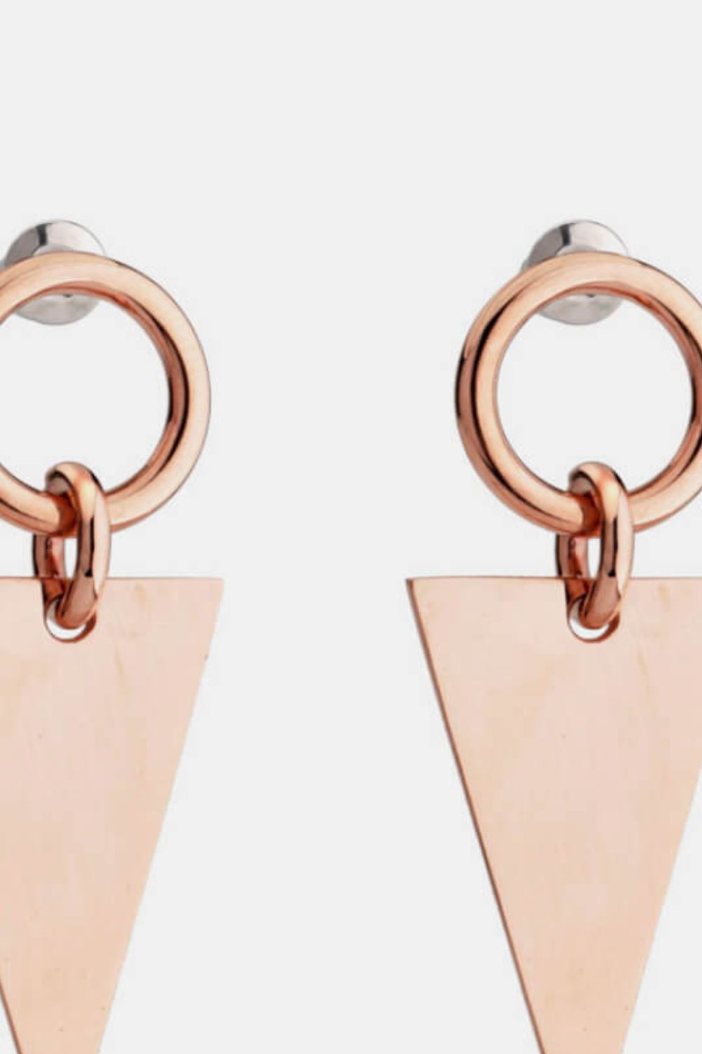 Stainless Steel Triangle Dangle Earrings-Mope's Closet