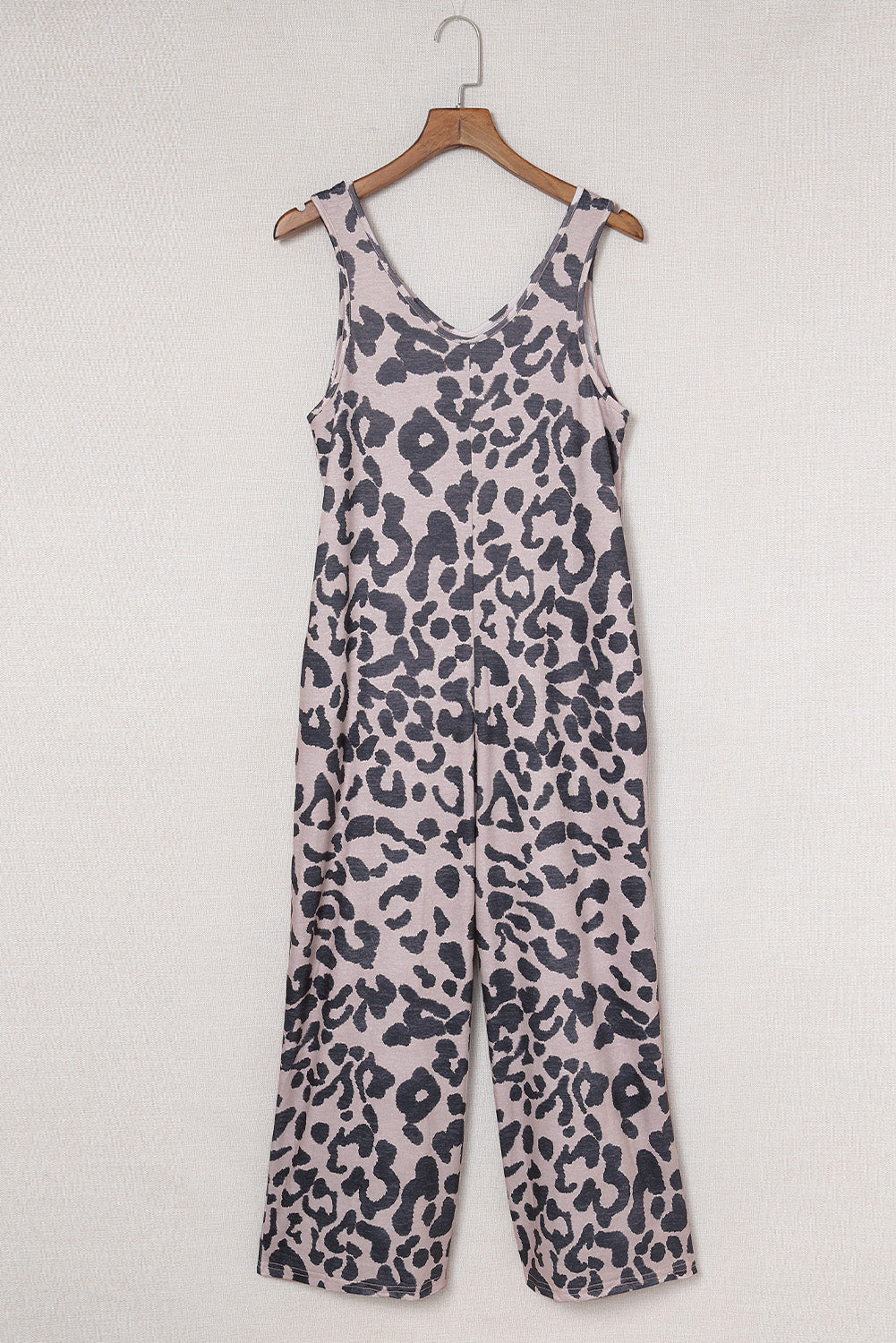 Leopard Sleeveless Wide Leg Jumpsuit-Mope's Closet