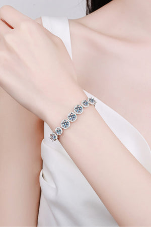 925 Sterling Silver 10.4 Carat Moissanite Bracelet-Mope's Closet