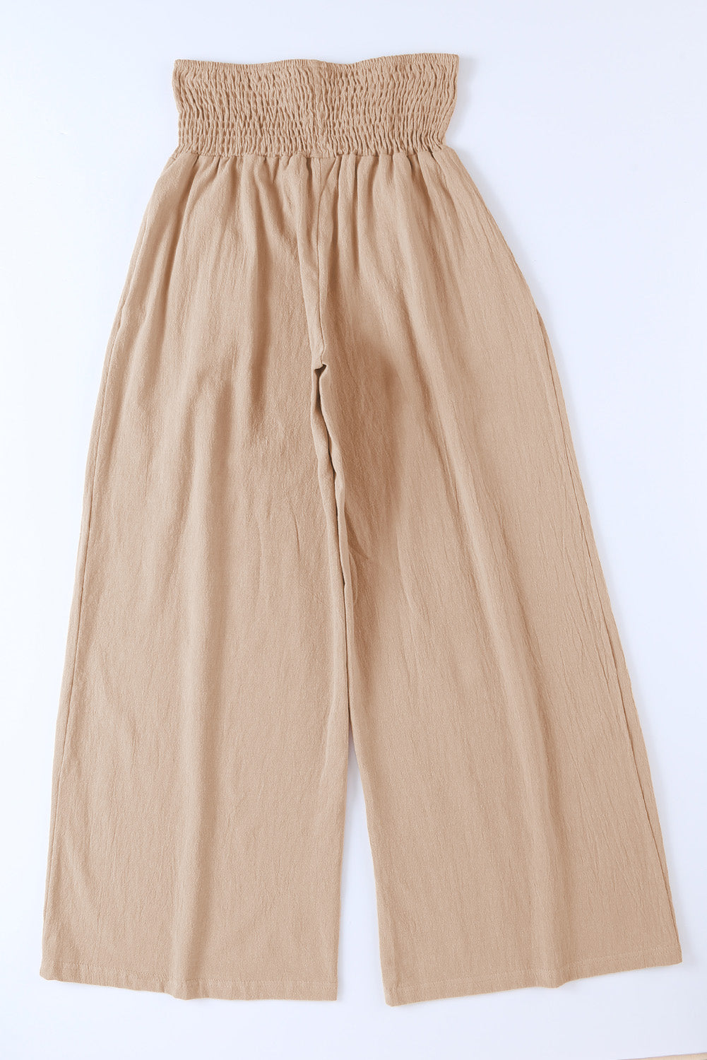 Smocked High Waist Wide Leg Pants-Mope's Closet