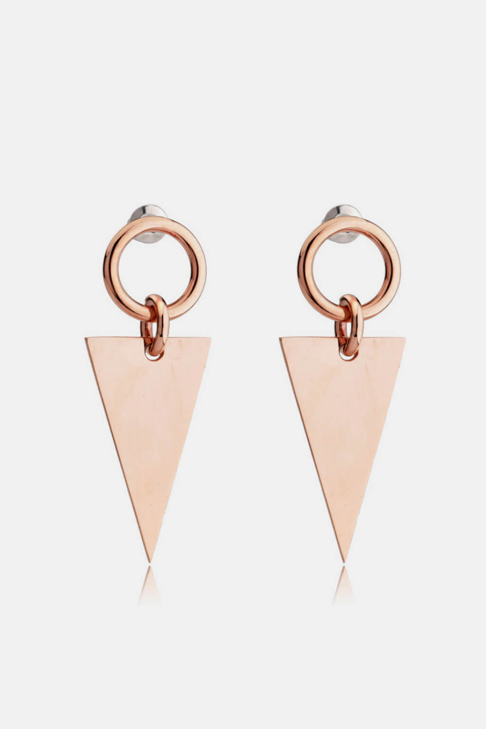 Stainless Steel Triangle Dangle Earrings-Mope's Closet