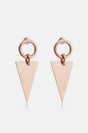 Stainless Steel Triangle Dangle Earrings-Mope's Closet