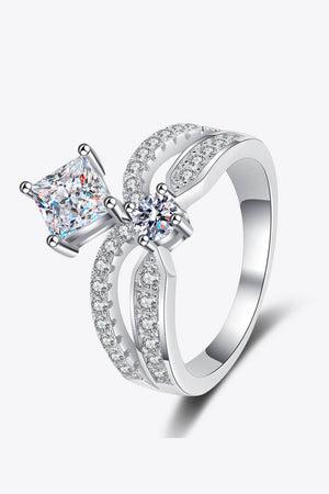 925 Sterling Silver Moissanite Crown Ring-Mope's Closet