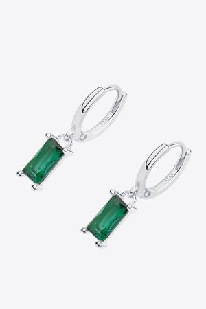 Retro 925 Sterling Silver Cubic Zirconia Drop Earrings-Mope's Closet