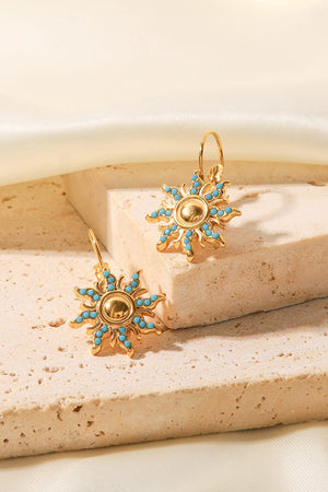 Turquoise Sun Drop Earrings-Mope's Closet