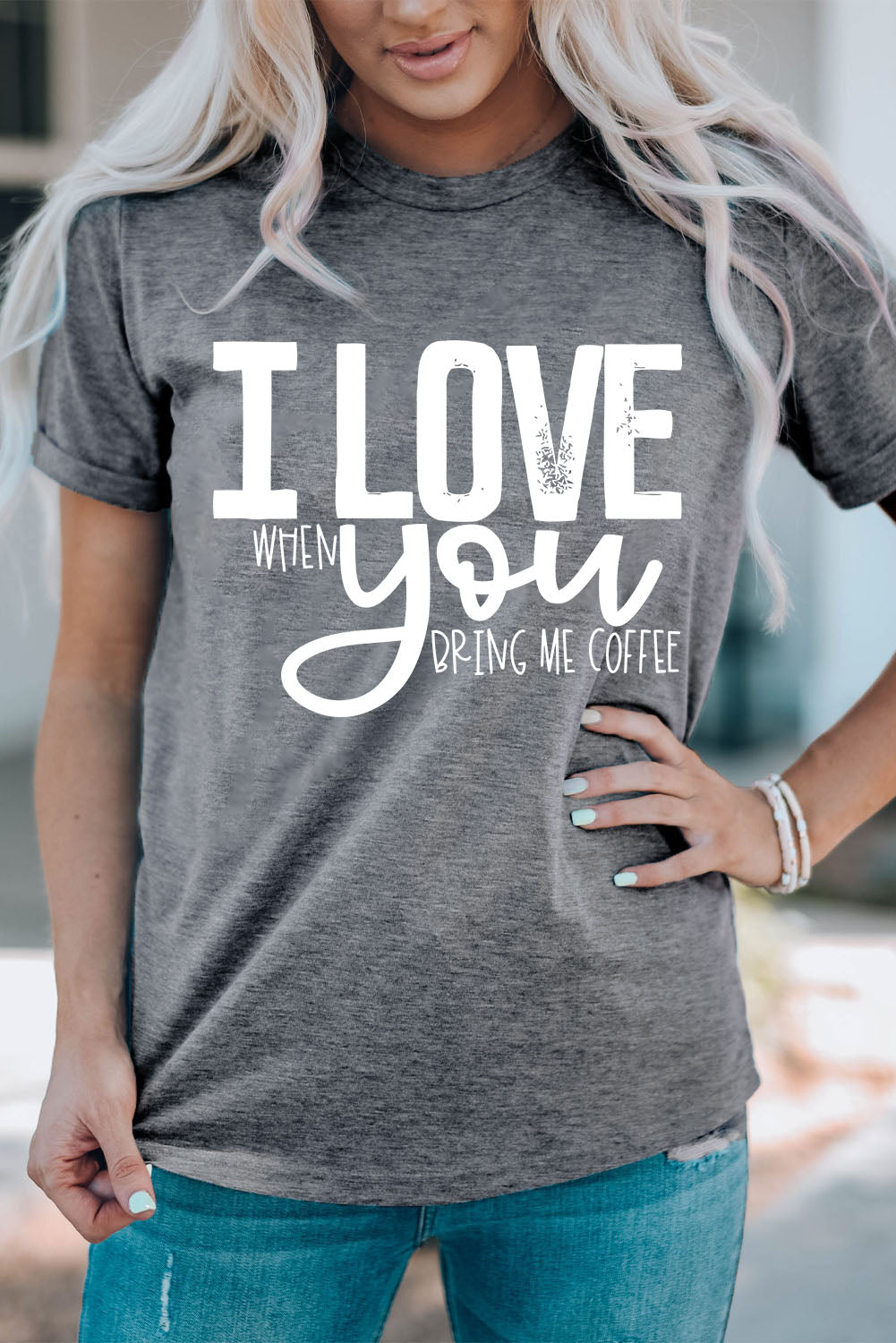 I LOVE YOU Crewneck T-Shirt-Mope's Closet