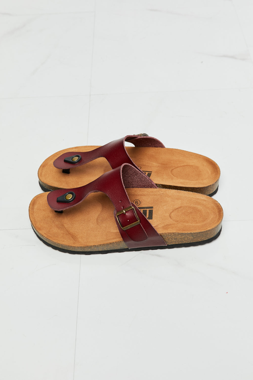 MMShoes Drift Away T-Strap Flip-Flop in Brown-Mope's Closet