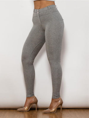 Full Size Contrast Detail High Waist Leggings-Mope's Closet