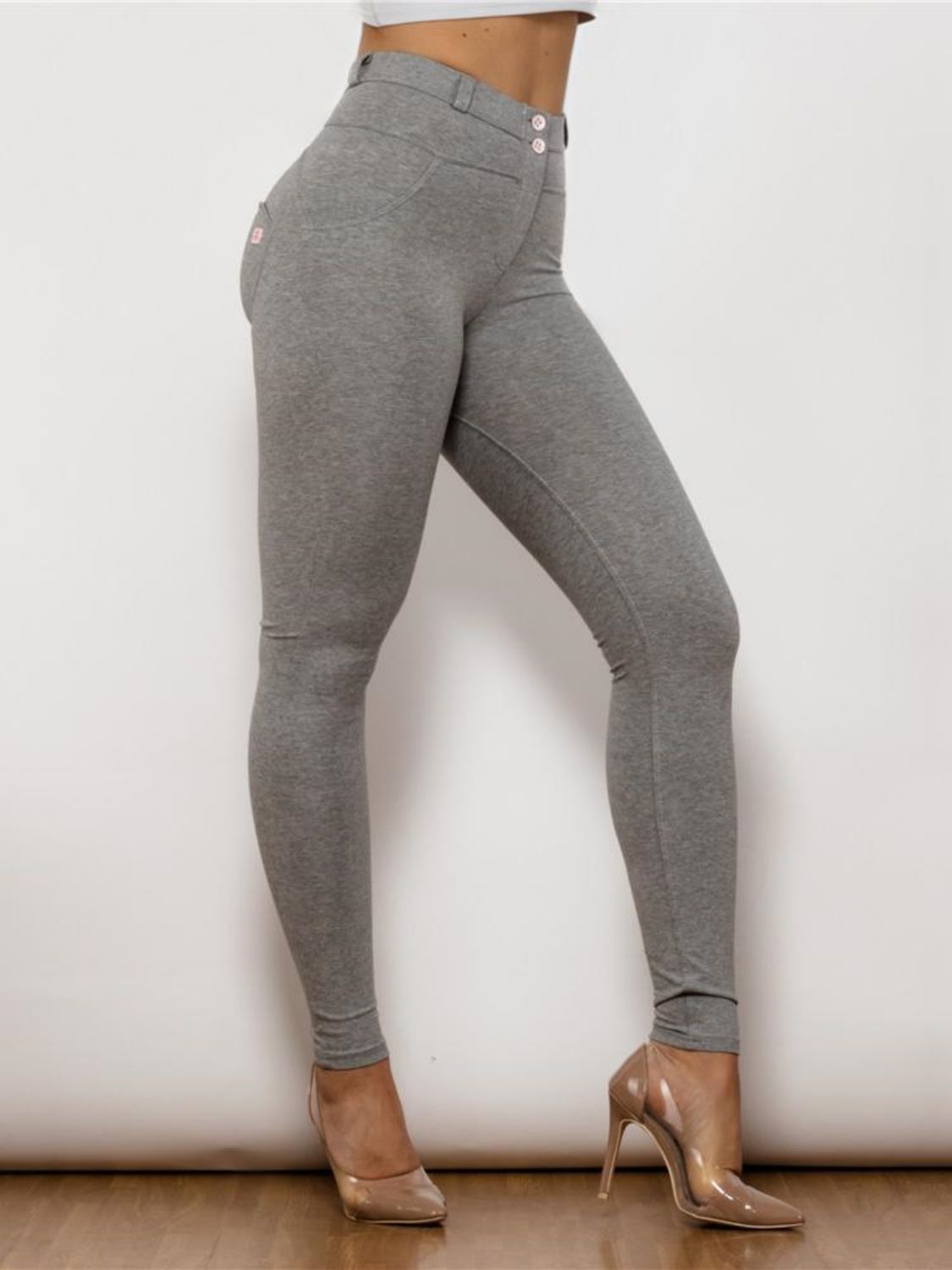 Full Size Contrast Detail High Waist Leggings-Mope's Closet