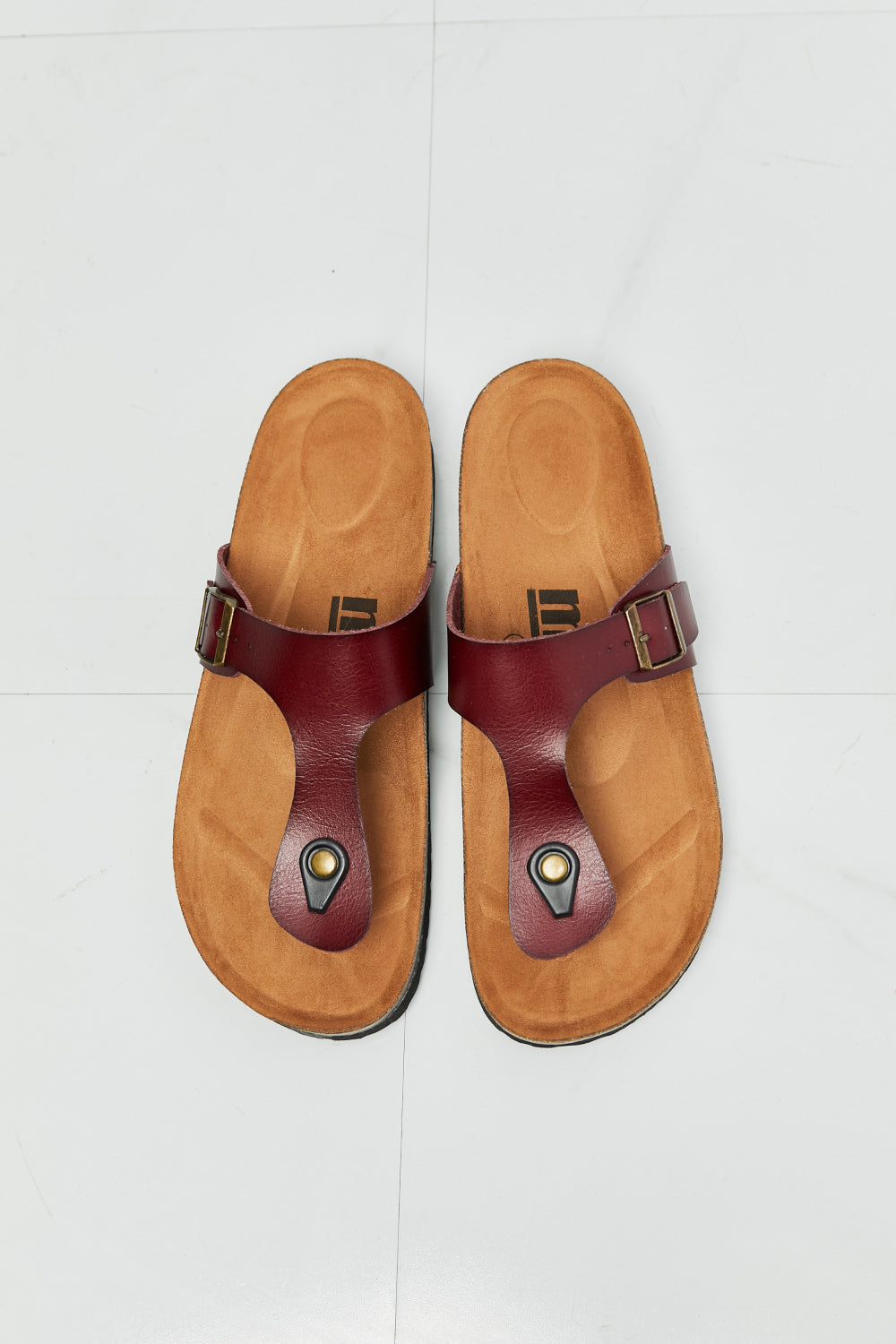 MMShoes Drift Away T-Strap Flip-Flop in Brown-Mope's Closet