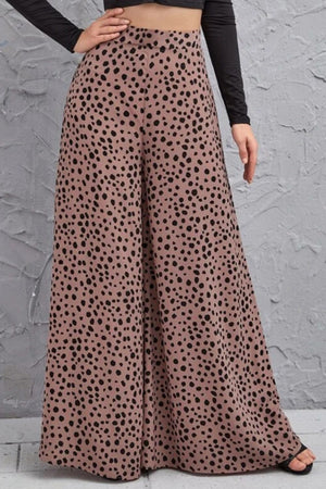 Animal Print High-Rise Culottes-Mope's Closet