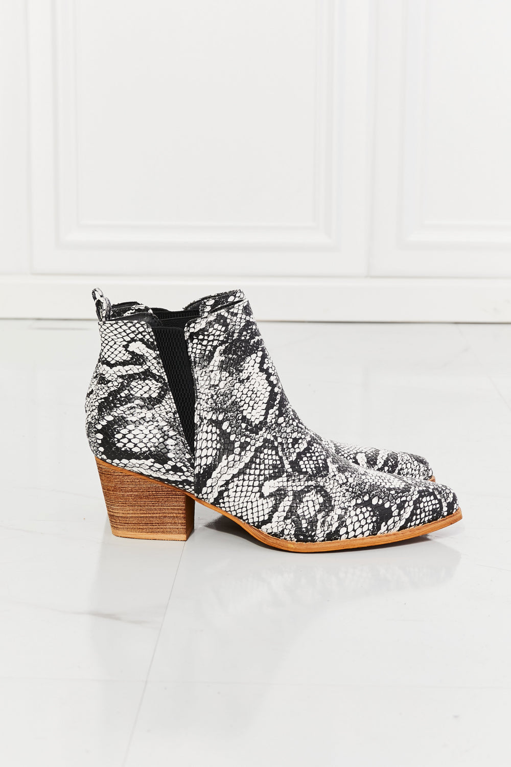 MMShoes Back At It Point Toe Bootie in Snakeskin-Mope's Closet