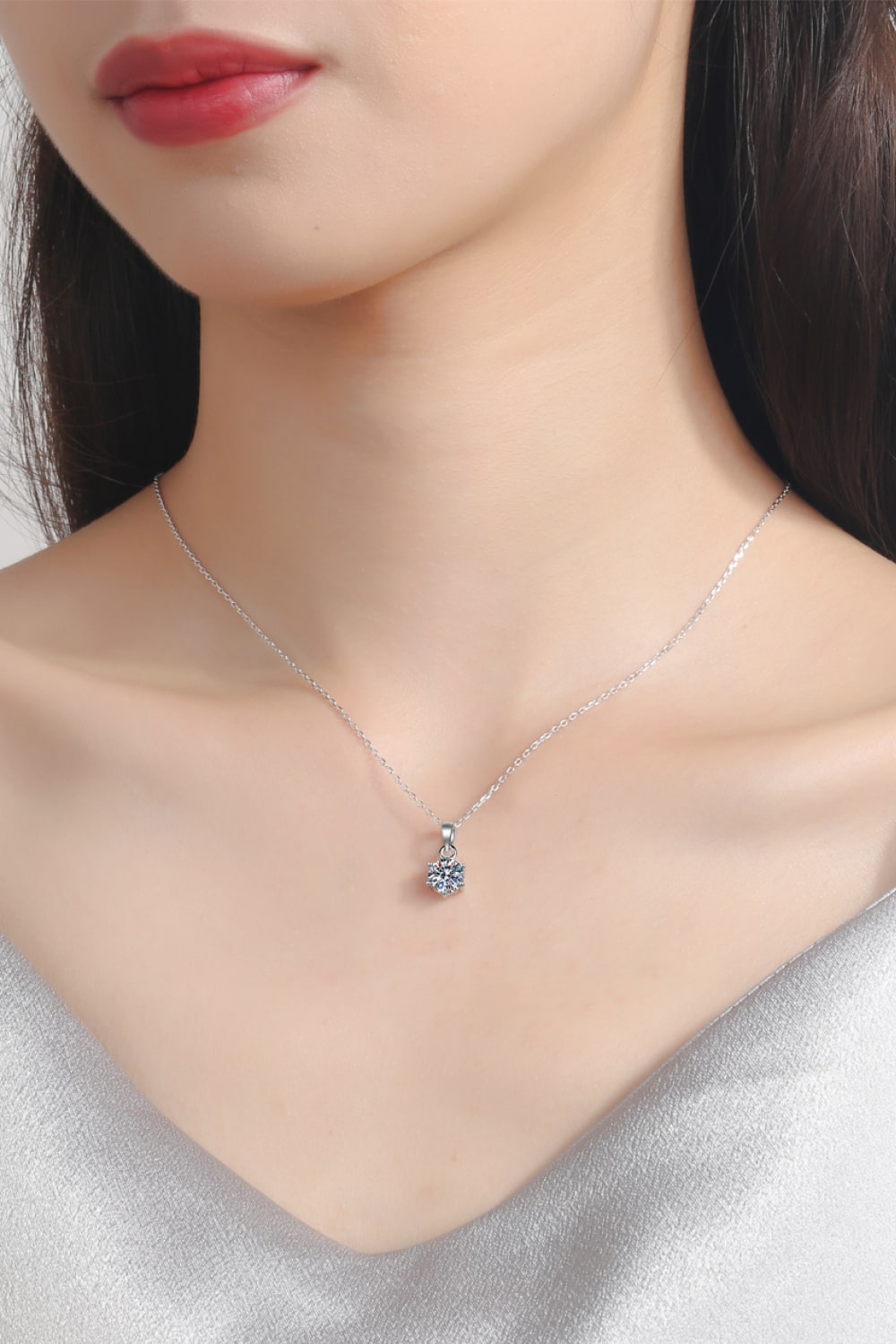 Get What You Need Moissanite Pendant Necklace-Mope's Closet