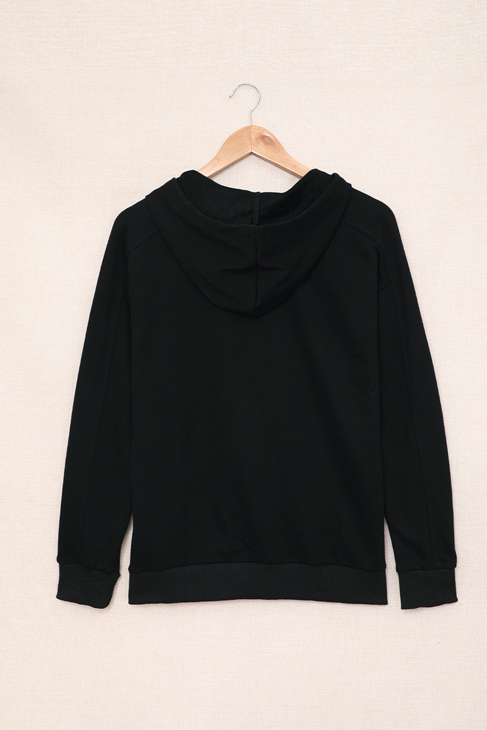 Lace-Up Dropped Shoulder Hoodie-Mope's Closet