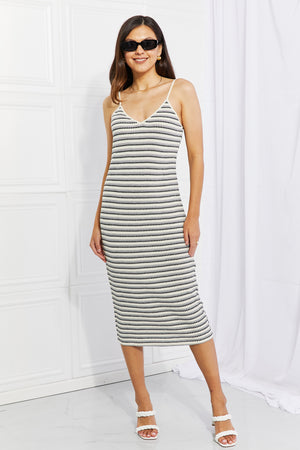 HYFVE One to Remember Striped Sleeveless Midi Dress-Mope's Closet