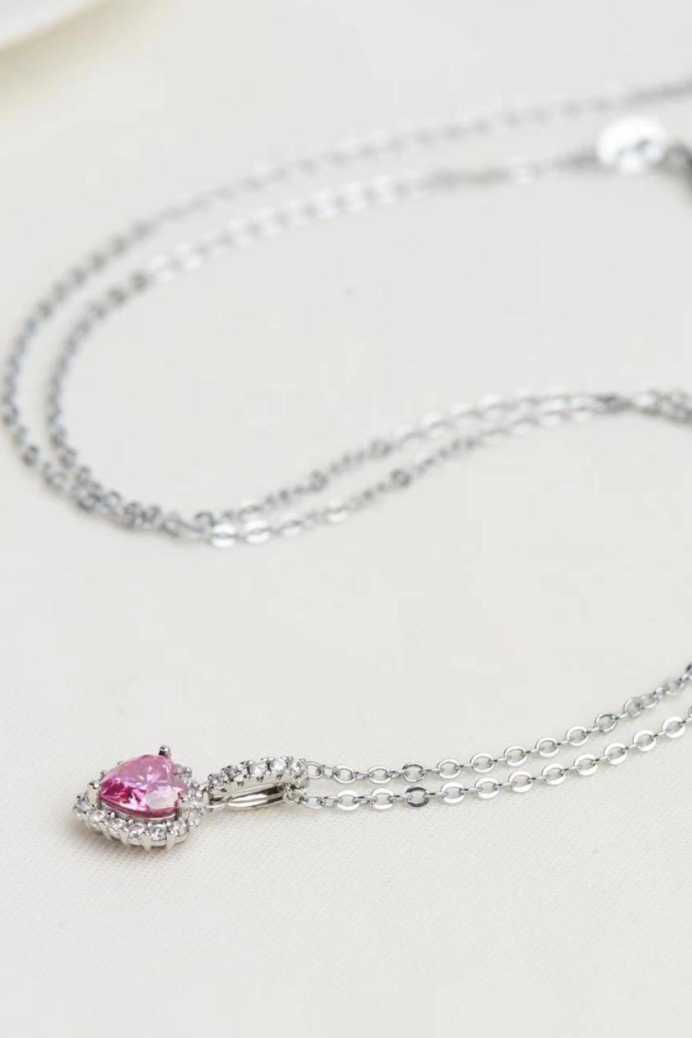 1 Carat Moissanite Heart Pendant Necklace-Mope's Closet