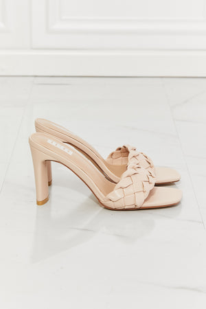 MMShoes Top of the World Braided Block Heel Sandals in Beige-Mope's Closet