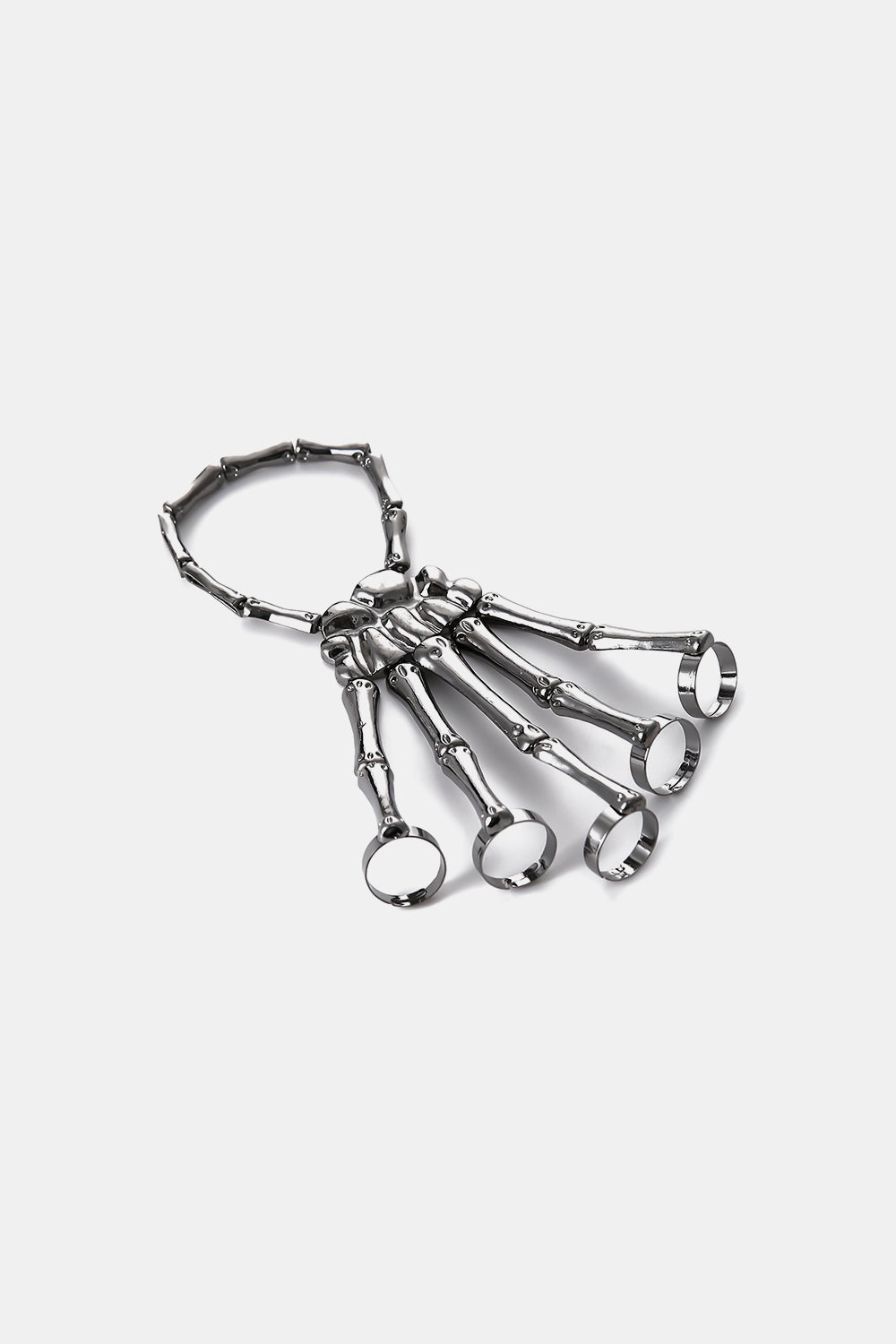 Halloween 2-Pack Skeleton Hand 5-Finger Bracelet and Ring Combo-Mope's Closet