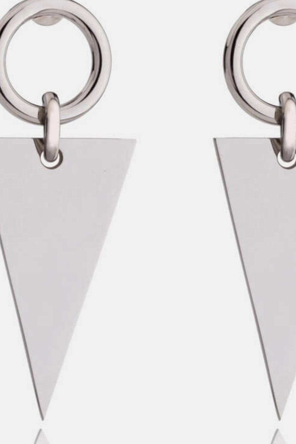 Stainless Steel Triangle Dangle Earrings-Mope's Closet