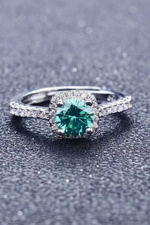 3 Carat Moissanite Platinum-Plated Cluster Ring-Mope's Closet