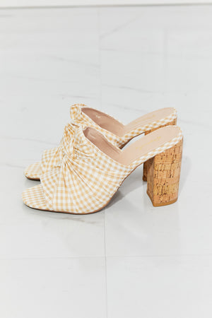 Qupid Freshly Picked Twist Peep Toe Block Heel Mule-Mope's Closet