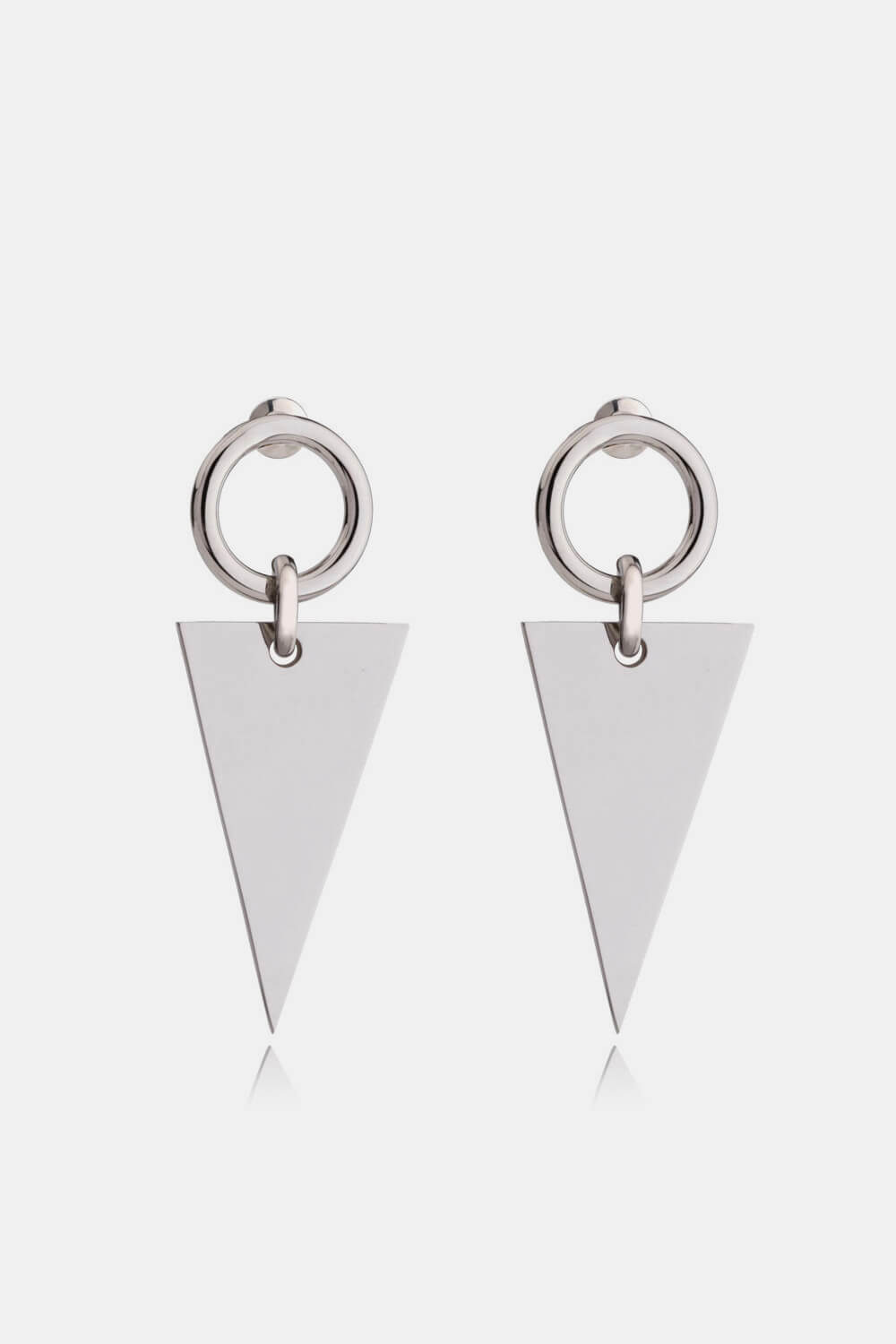 Stainless Steel Triangle Dangle Earrings-Mope's Closet