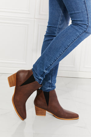 MMShoes Back At It Point Toe Bootie in Chocolate-Mope's Closet