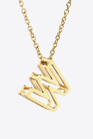 U to Z Letter Pendant Nekclace-Mope's Closet