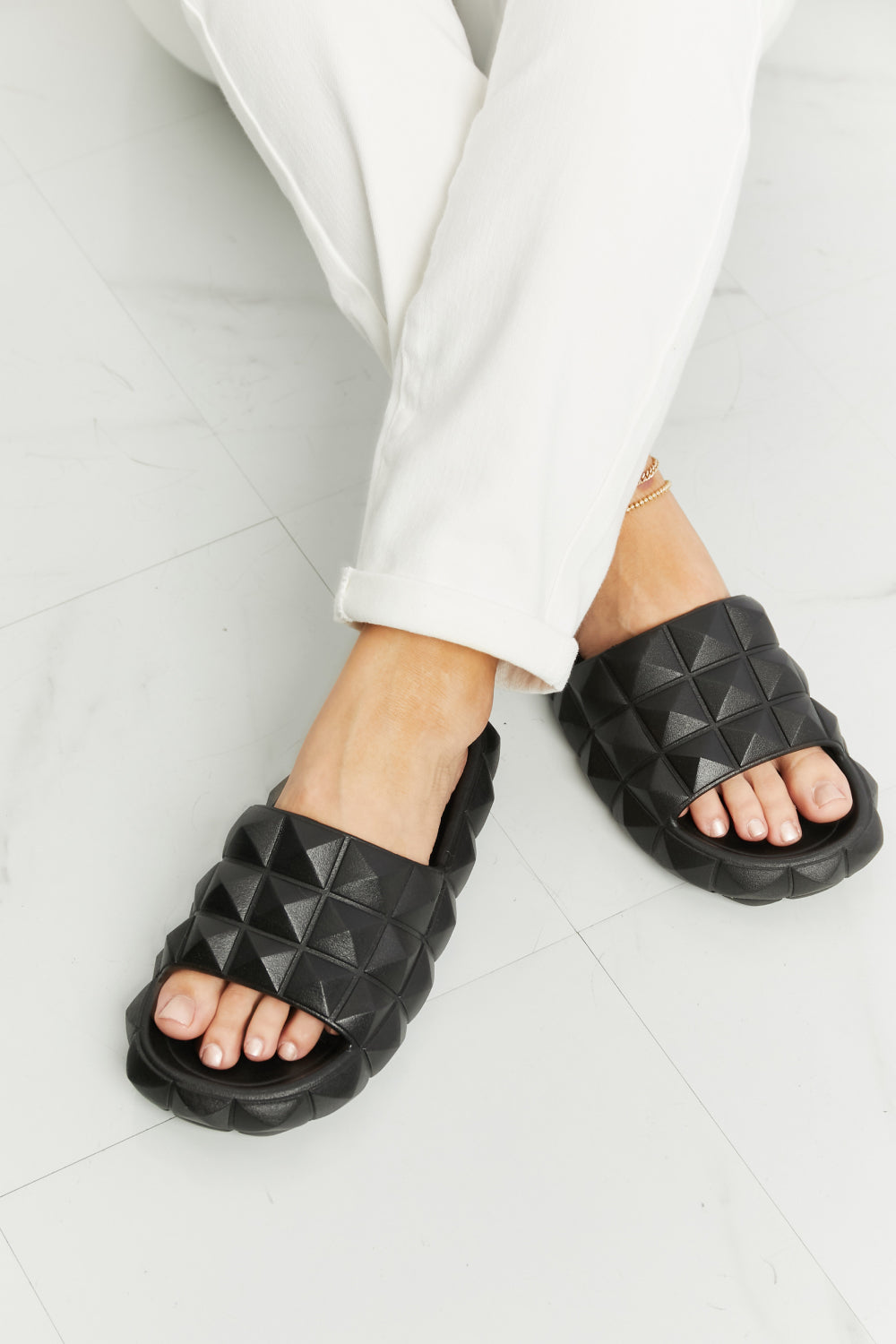 Legend Let's Chill 3D Stud Slide Sandal-Mope's Closet