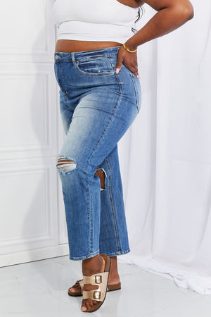 RISEN Full Size Emily High Rise Relaxed Jeans-Mope's Closet