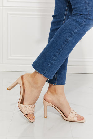 MMShoes Top of the World Braided Block Heel Sandals in Beige-Mope's Closet