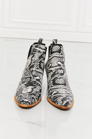 MMShoes Back At It Point Toe Bootie in Snakeskin-Mope's Closet