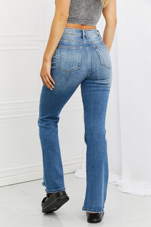 RISEN Full Size Iris High Waisted Flare Jeans-Mope's Closet