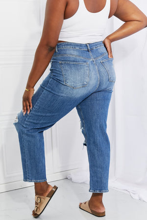 RISEN Full Size Emily High Rise Relaxed Jeans-Mope's Closet