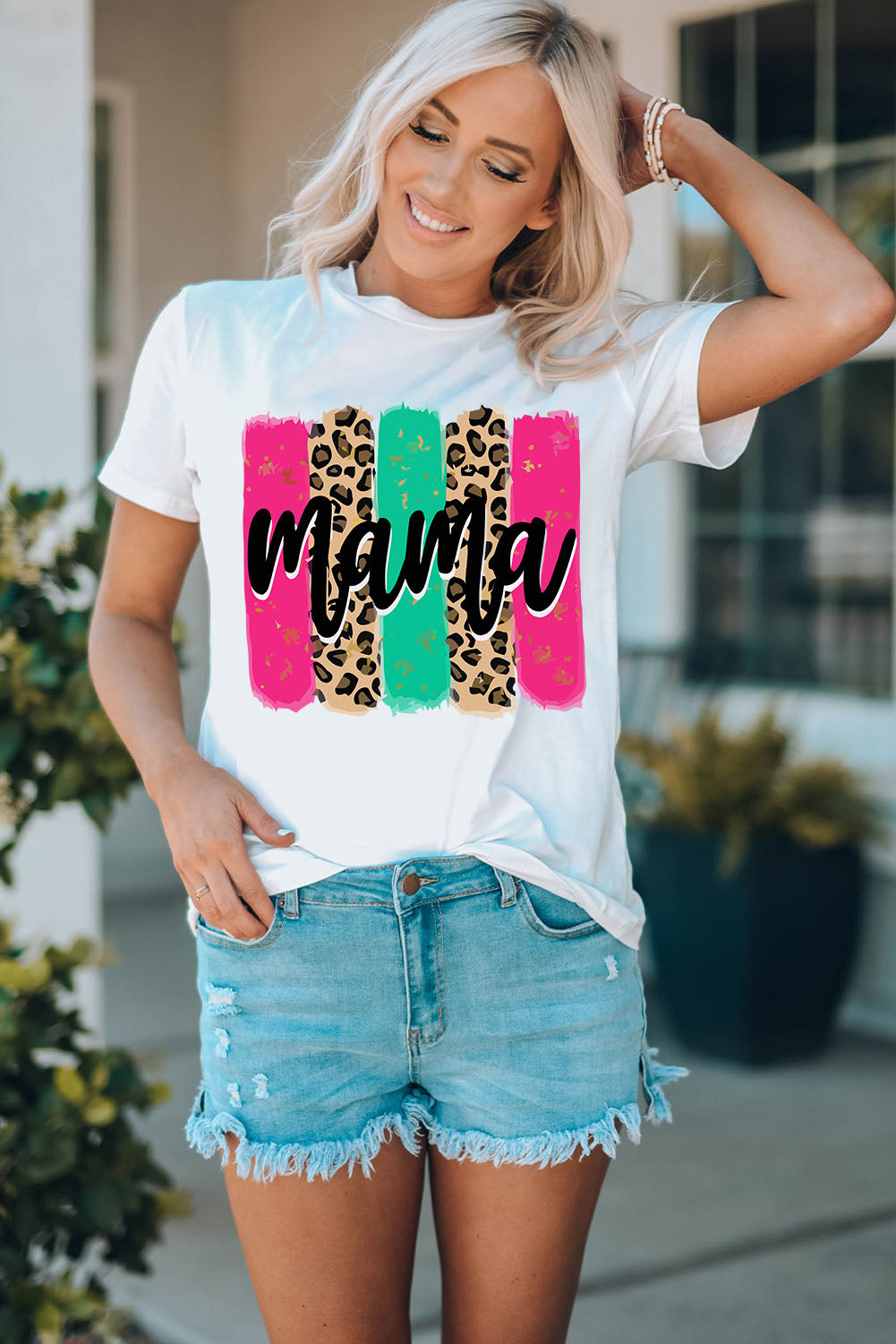 MAMA Graphic Round Neck T-Shirt-Mope's Closet