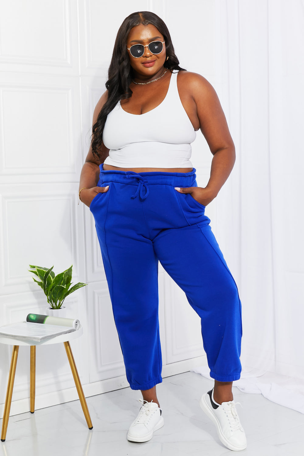 Zenana Full Size Can't Stop Me Paperbag Waist Joggers-Mope's Closet