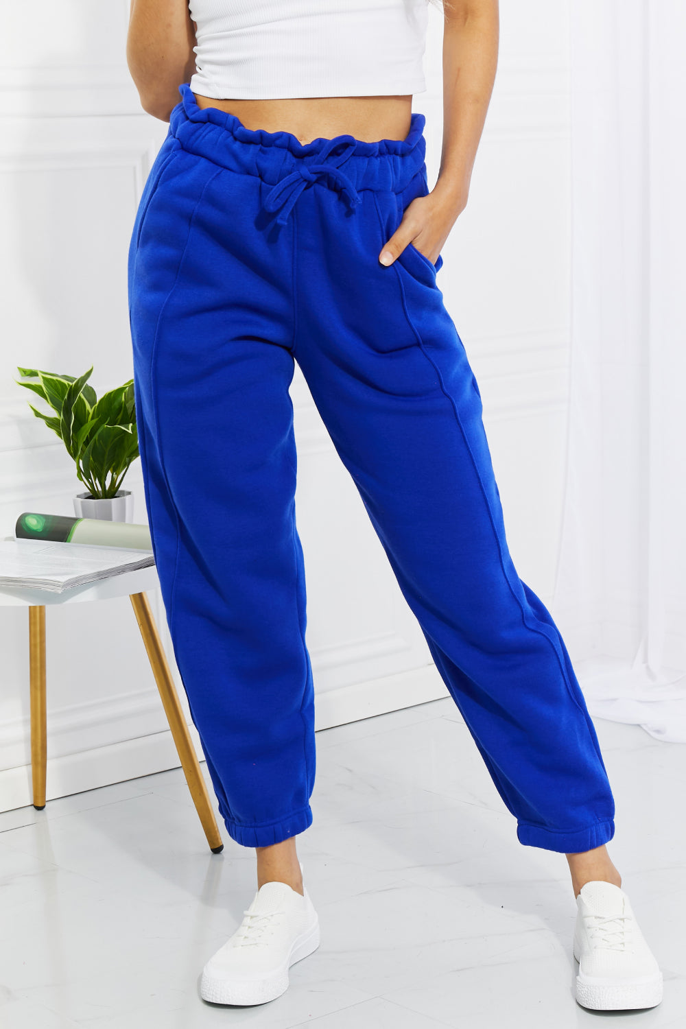 Zenana Full Size Can't Stop Me Paperbag Waist Joggers-Mope's Closet