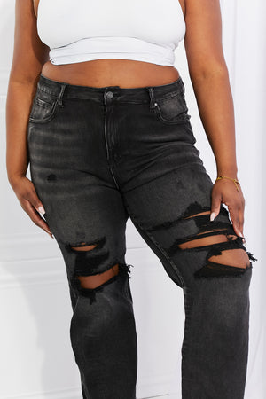 RISEN Full Size Lois Distressed Loose Fit Jeans-Mope's Closet