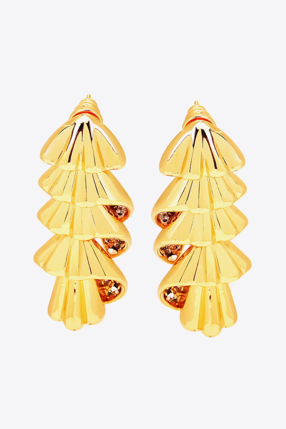 So Gorgeous 18K Gold-Plated Rhinestone Earrings-Mope's Closet