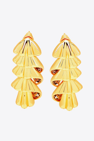 So Gorgeous 18K Gold-Plated Rhinestone Earrings-Mope's Closet