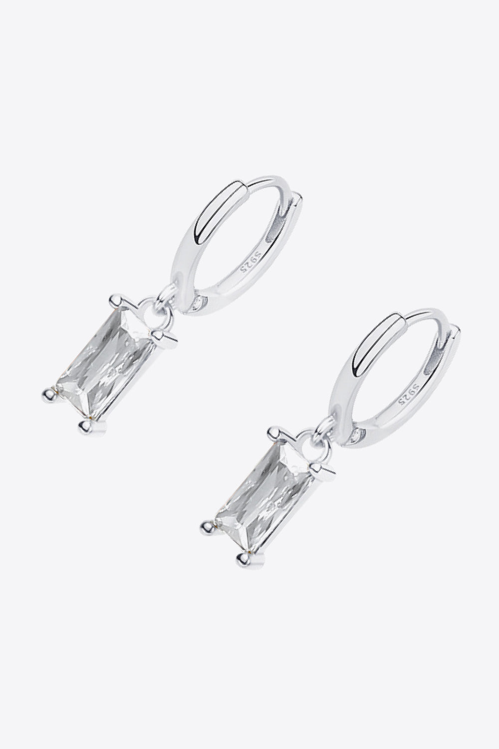 Retro 925 Sterling Silver Cubic Zirconia Drop Earrings-Mope's Closet