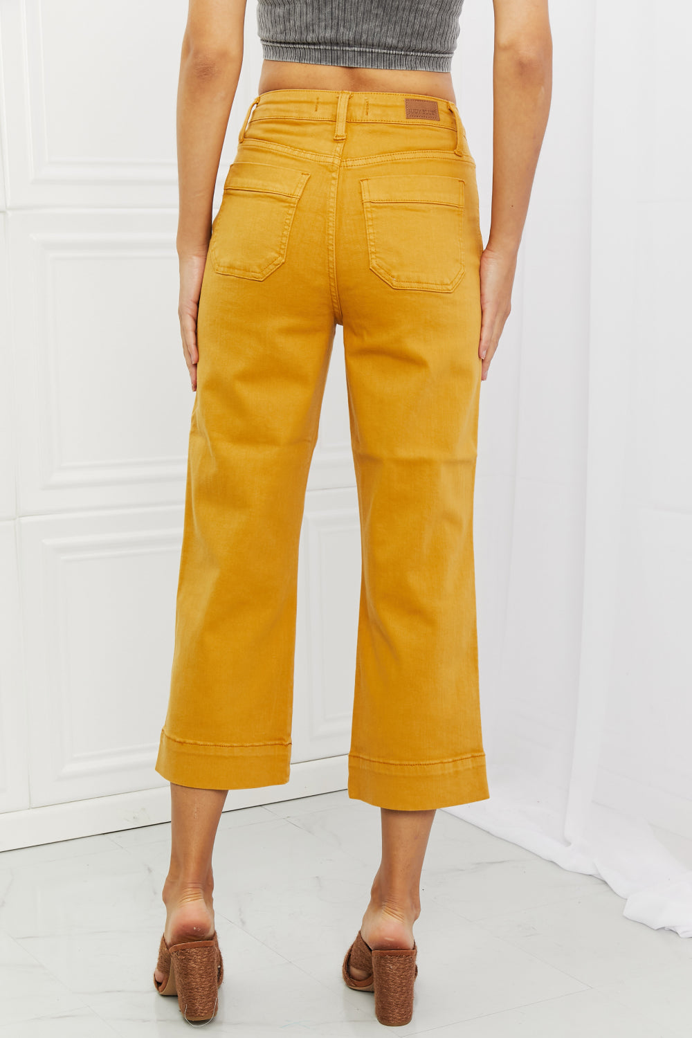 Judy Blue Jayza Full Size Straight Leg Cropped Jeans-Mope's Closet